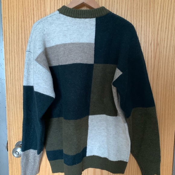 Zara Men’s Wool Colorblock Sweater - Picture 3 of 5
